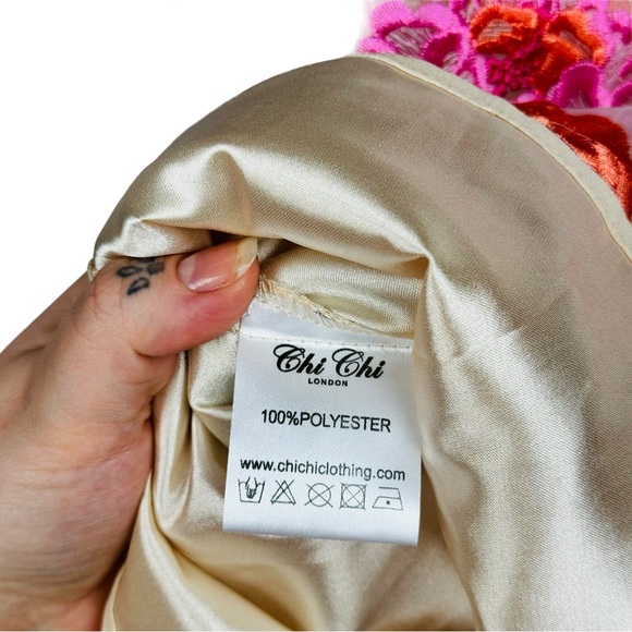 Modcloth Chi Chi London Cerys Rainbow Floral Embroidered Tulle Circle Skirt 2 - Picture 12 of 14